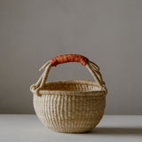 Small Accent Bolga — Natural and Sienna Leather