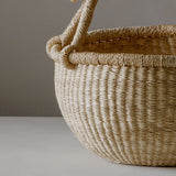 Small Accent Bolga — Natural and Sienna Leather