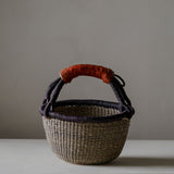 Small Accent Bolga — Black, Natural and Sienna Leather
