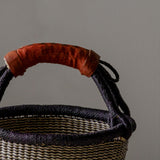 Small Accent Bolga — Black, Natural and Sienna Leather